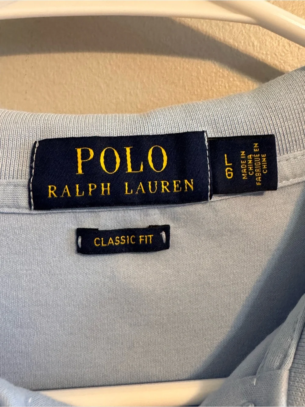 Polo Ralph Lauren Men's L Classic Fit Light Blue Cotton Pony Polo Shirt
